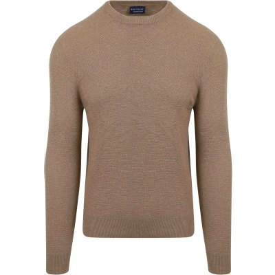 Afbeelding van Suitable Trui Structuur Taupe maat XXL Heren met Regular fit Pasvorm Katoen Herenkleding
