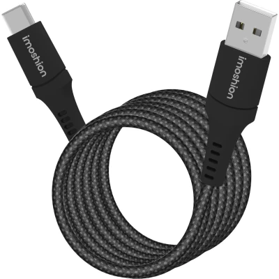 Afbeelding van iMoshion Kabel Magnetische USB C naar A 1 meter 15W Oplaadkabel van Nylon Zwart