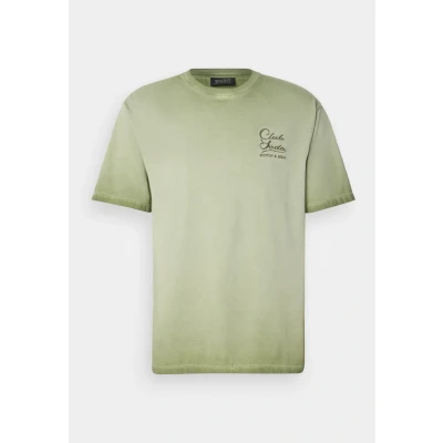 Afbeelding van Scotch &amp; Soda Inside OUT COLD DYE Tshirt print, Heren, Maat: XXL, Green