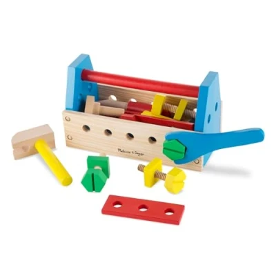 Afbeelding van Melissa &amp; Doug Houten gereedschapskist, 24 delig, educatief en creatief speelgoed in superieure kwaliteit, ontwikkelingsspeelgoed, Montessori speelgoed, cadeau voor jongens meisjes van 3, 4, 5, 6,