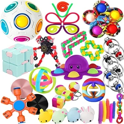 Afbeelding van Fidget Toys 30 stuks sensorisch speelgoed om stress en angst te verlichten, voor kinderen volwassenen