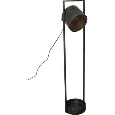 Afbeelding van PTMD Derek zwarte vloerlamp maat in cm: 30 x 120