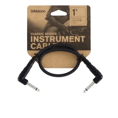 Afbeelding van Planet Waves D&#039;Addario gitaarpatchkabel, klassieke serie, instrumentenkabel, 0,3048 m, rechte hoek, 3 stuks
