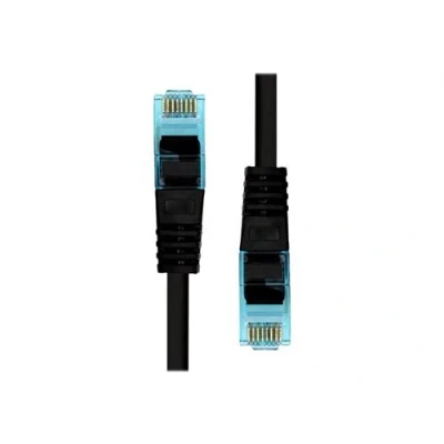 Image de ProXtend Cordon de raccordement RJ 45 (M) pour 30 cm 6 mm UTP CAT 6a IEEE 802.3at sans halogène, moulé, crochet, bloqué noir