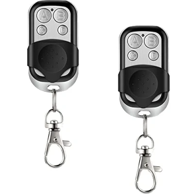 Afbeelding van HD Line 2 x tel garage afstandsbediening voor garagedeur/poort, alarm, 433 MHz, zilverkleurig