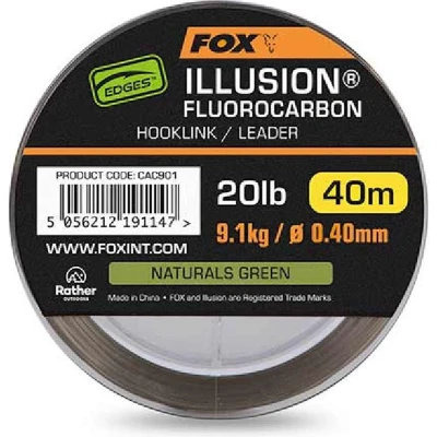 Afbeelding van Fox Edges Illusion Fluorocarbon 0.40mm (9.1kg) 40m Naturals Green Karper onderlijn materiaal