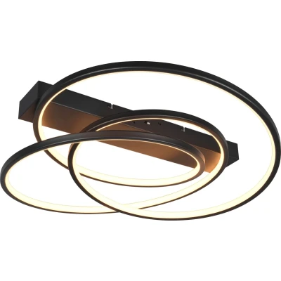 Afbeelding van TRIO DARVIN Plafondlamp Zwart mat incl. 1x SMD 34W