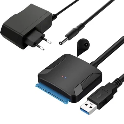 Afbeelding van GERUI USB 3.0 naar SATA adapter, Super Speed 2,5 inch / 3,5 HDD/SSD Driver Driver/adapterkabel voor harde schijf met 12 V/2 A voedingsadapter