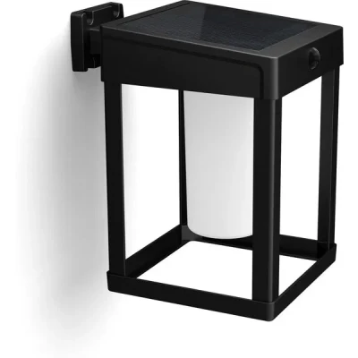 Afbeelding van Philips Camill 8720169263871 Wandlamp op zonne energie met bewegingsmelder 1.4 W Warmwit Zwart