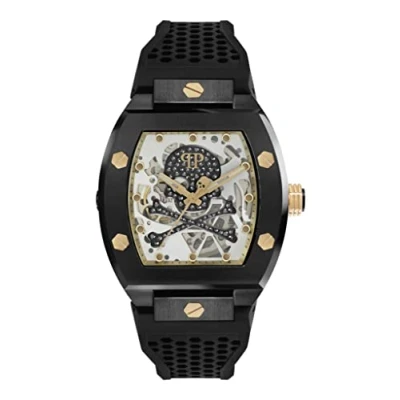 Afbeelding van Philipp Plein The $Keleton PWBAA0521 Horloge Siliconen Zwart Ø 44 mm
