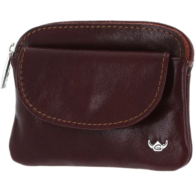 Afbeelding van Golden Head Leren Sleutelgeval Colorado Classic Zipped Key Case Tabacco Bruine