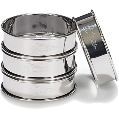 Afbeelding van Patisse Flan/Cake ringen RVS Ø8cm Set/4