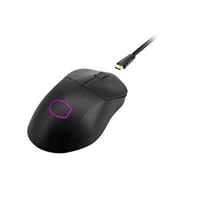 Afbeelding van Cooler Master MM731 Gamingmuis, RGB LED, draadloos, hybride, ultralicht, 59 g, optische sensor, 19 K, DPI PAW3370, schakelaars, 70 miljoen klikken, MasterPlus+ (38K DPI, PC), ergonomisch,
