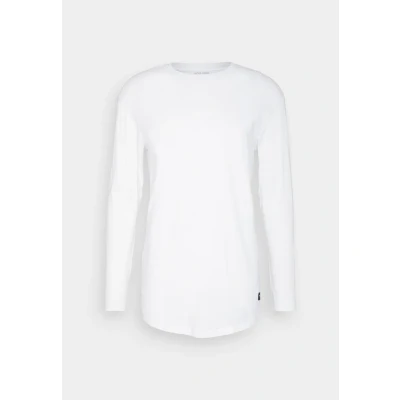 Afbeelding van Jack &amp; Jones Jjenoa Tee O neck Ls Noos T shirt met lange mouwen voor heren, Wit/pasvorm: relaxed.
