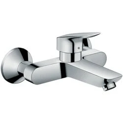Afbeelding van Hansgrohe Logis 1 greeps wastafelkraan opbouw wandmontage