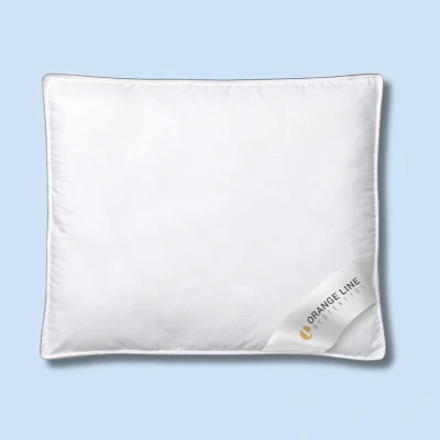 Afbeelding van Hoofdkussen Box Comfort Plus Orange Line Polyester Hollow Fiber Vulling