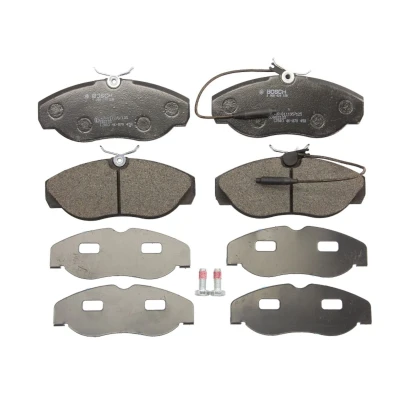 Afbeelding van BOSCH 0 986 424 030 Remblokkenset Low Metallic Met ingebouwde slijtagesensor anti kreukplaat, schroeven toebehoren FIAT: Ducato II Minibus