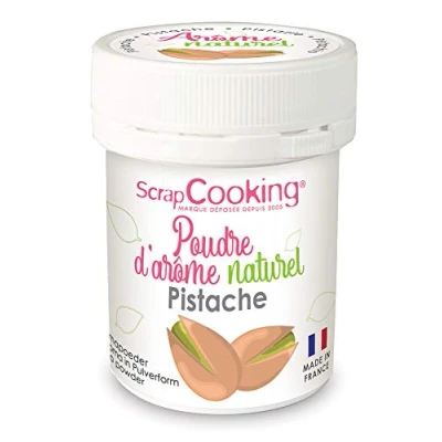 Afbeelding van SCRAP COOKING Aromapoeder, natuurlijk, pistache, 15 g, voor gebak, cake, desserts, 4446 stuks, 2 stuks