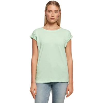 Afbeelding van Build Your Brand Extended Shoulder T shirt voor dames, Mint Neo.
