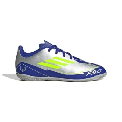 Afbeelding van adidas Uniseks kinderen F50 CLUB voetballaarzen binnen, Zilver Met./Solar geel/helder Blauw, 34 EU, Geel/Lucid 21 EU