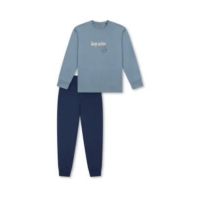 Afbeelding van Schiesser SET Pyjama, Heren, Maat: 140, Mineral