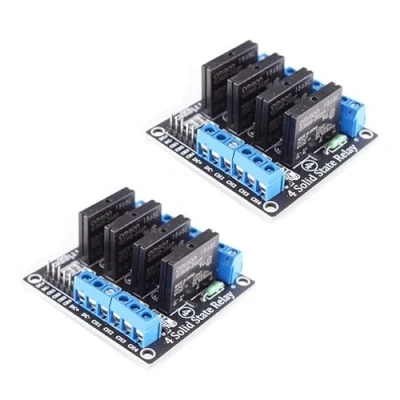 Afbeelding van 2 x 4 kanaals 5 V DC relaismodule, compatibel met Arduino en Raspberry Pi, schakelrelaiskaart op laag niveau