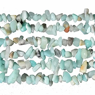 Afbeelding van Onregelmatige natuurlijke amazoniet stenen kralen voor het maken van sieraden, 78,7 cm