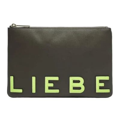 Afbeelding van LIEBESKIND BERLIN Utensil zak Aissa Elvis Pouch Nori Green Donkerbruin