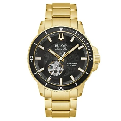 Afbeelding van Bulova Marine Star 97A174 Horloge Staal Goudkleurig Ø 45 mm
