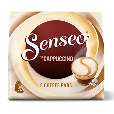 Afbeelding van Senseo Koffiepad, cappuccino, harmonisch, koffiebestendig, 8 zakjes van 11,5 g, je ontvangt 1 verpakking