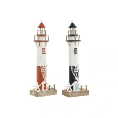 Afbeelding van Decoratieve figuren Home ESPRIT Blauw Wit Rood 11 x 7,5 36,5 cm (2 Stuks)