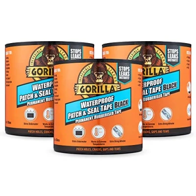 Afbeelding van Gorilla 3 x m zwart waterdicht plakband