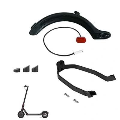 Afbeelding van Fututech Achterspatbordset voor Xiaomi M365 Pro achterlichthouder, stofkap, remlicht, scooter, accessoires, elektrische reserveonderdeel (zwart)
