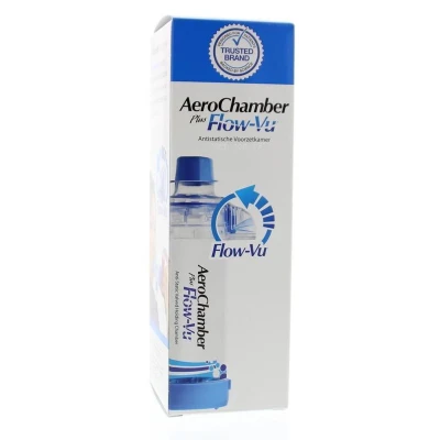 Afbeelding van Aerochamber Plus Flow Vu met Mondstuk Blauw