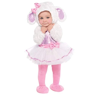 Afbeelding van amscan (997540) Kindermeisjeskostuum Little Lamb (6 12 m)