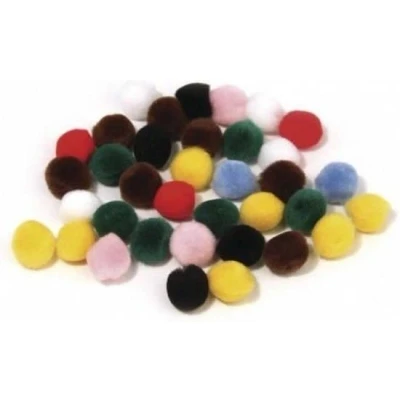 Afbeelding van Rayher Pompons 10mm (65 pcs) Kleur : Rood