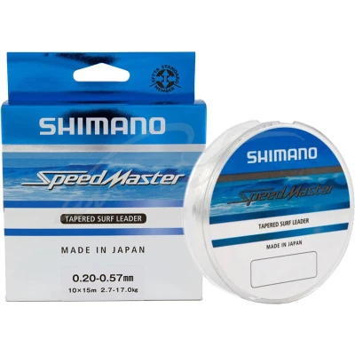 Afbeelding van Shimano Speedmaster Tapered Surf Leader Clear 10x15m