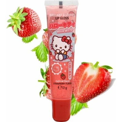 Afbeelding van Hello Kitty Lipgloss 4 Stuks Aardbei &amp; Parfum Fraise