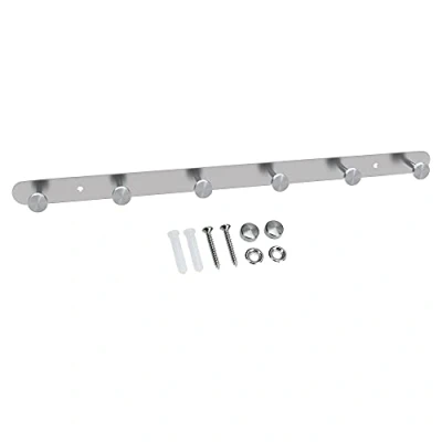 Afbeelding van Intirilife roestvrijstalen kapstok model A 6 haken jashaken in 5 verschillende designs