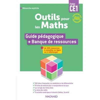 Image de Outils pour les Maths CE1 par domaine (2025) Guide pédagogique + Banque de ressources