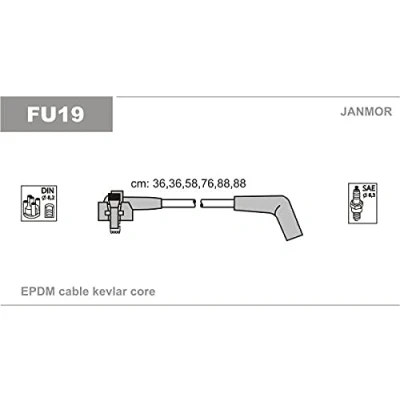 Afbeelding van JANMOR FU19 Bougiekabelset FORD USA: Explorer Mk2