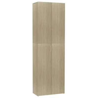 Afbeelding van Kantoorkast 60x32x190 cm bewerkt hout sonoma eikenkleurig