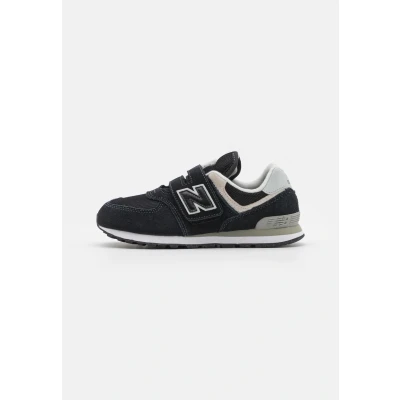 Afbeelding van New Balance 574 Unisex Sneakers laag voor kinderen, Maat: 32.5, Black Leer en textiel