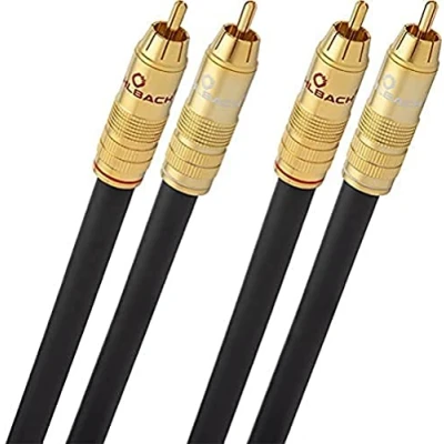 Afbeelding van Cinch Audio Aansluitkabel [2x stekker 2x stekker] 0.70 m Antraciet Vergulde steekcontacten Oehlbach NF 214 Master