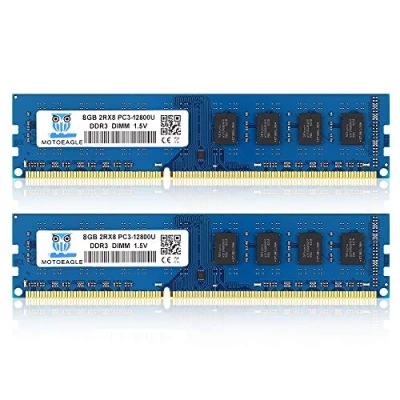 Afbeelding van DDR3 1600 UDIMM PC3 12800U 16 GB (2 x 8 GB) RAM, MHz 2Rx8 240 Pin CL11 1,5 V Geheugen voor Desktop Computer