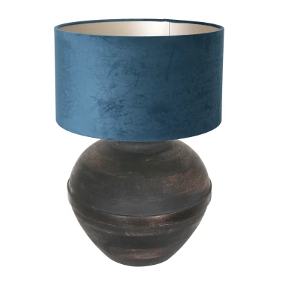 Afbeelding van Anne Light and home tafellamp Lyons zwart metaal 40 cm E27 fitting 3474ZW
