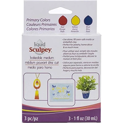 Afbeelding van Set 3 flessen vloeibare klei primary colors 30 ml Sculpey