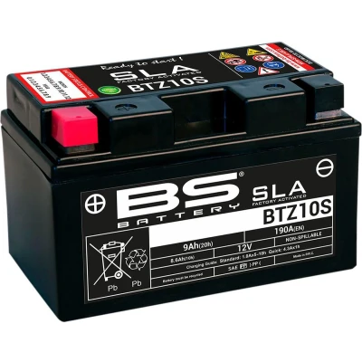Afbeelding van BS battery 300636 btz10s AGM SLA Motorfiets Batterij Zwart