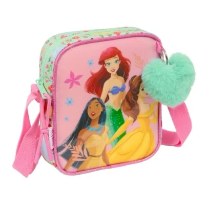 Afbeelding van Schoudertas Disney Princess Bloom Groen Roze 16 x 18 4 cm