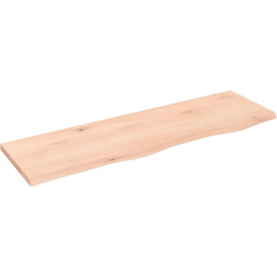 Afbeelding van vidaXL Wastafelblad 100x30x2 cm onbehandeld massief hout